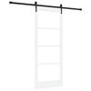 vidaXL Skyved&oslash;r ORKDAL 83 x 202 cm Massivt furutre og glass Hvit
