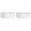 vidaXL Nattbord 2 stk. Hvit 37 x 35 x 18,5 cm Heltre furu