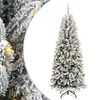 vidaXL Kunstig juletre Hvit 240 cm PVC og plast og st&aring;l og PE