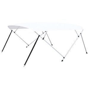 vidaXL Biminitopp 4-buet hvit 243x(230-244)x137 cm