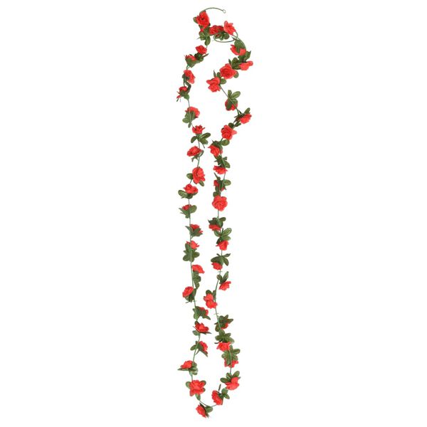 vidaXL Blomsterkranser for jul 6 stk rød 240 cm
