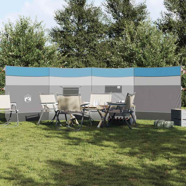 vidaXL Vindskjerm for camping blå 510x153 cm vanntett