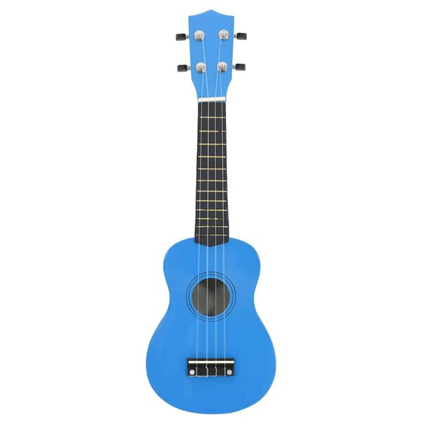 vidaXL Sopran-ukulele sett med veske for barn babyblå 23"