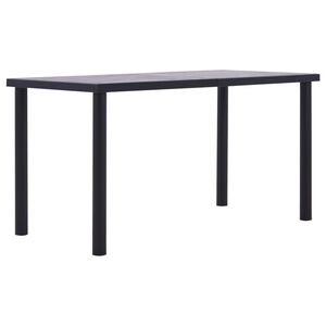 vidaXL Spisebord svart og betonggr&aring; 140x70x75 cm MDF