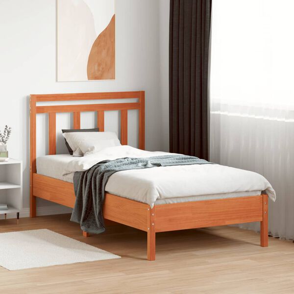 vidaXL Hodegavl voksbrun 100 cm heltre furu