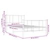 vidaXL Sengeramme i metall med hode- og fotgavl svart 80x200 cm