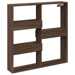 vidaXL Veggskap brun eik 80x15x80 cm konstruert tre