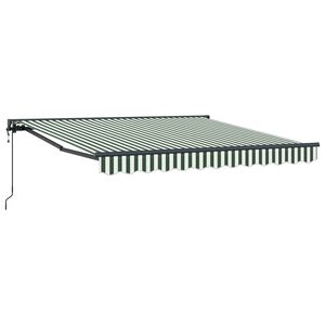 vidaXL Markiseramme Gr&oslash;nn og hvit 300 x 250 cm Polyester med PU-belegg