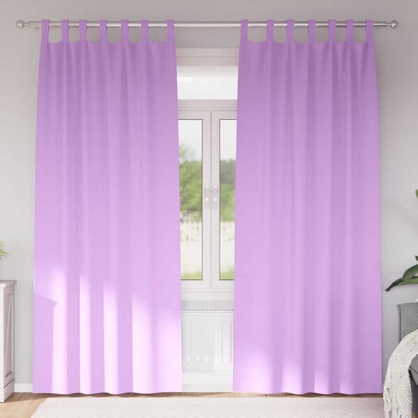 vidaXL M&oslash;rkleggende Gardiner med Ringer 2 pcs Lilla 245 x 140 cm