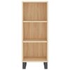 vidaXL Highboard sonoma eik 34,5x34x180 cm konstruert tre