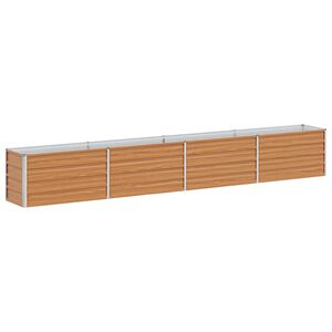 vidaXL H&oslash;ybed 320x40x45 cm galvanisert st&aring;l s&oslash;lv