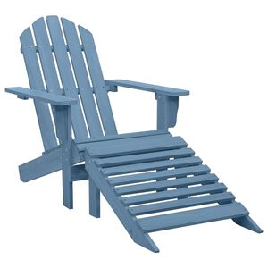 vidaXL Adirondack hagestol med ottoman heltre gran bl&aring;