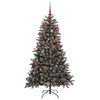 vidaXL Kunstig juletre med 150 LED gr&oslash;nn 150 cm PVC og plast og st&aring;l