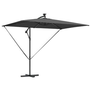 vidaXL Parasoll 294 x 200 x 270 cm Polyester og aluminium Antrasitt