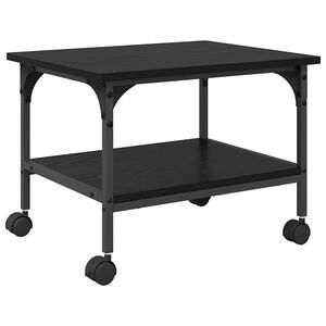 vidaXL Skiverstativ Svart Eik 50 x 40 x 38 cm Konstruert tre