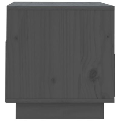 vidaXL TV-benk grå 60x35x37 cm heltre furu