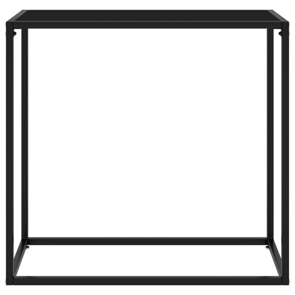 vidaXL Konsollbord svart 80x35x75 cm herdet glass