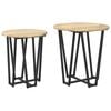 vidaXL Sidebordssett 2 pcs Sonoma Eik og Svart