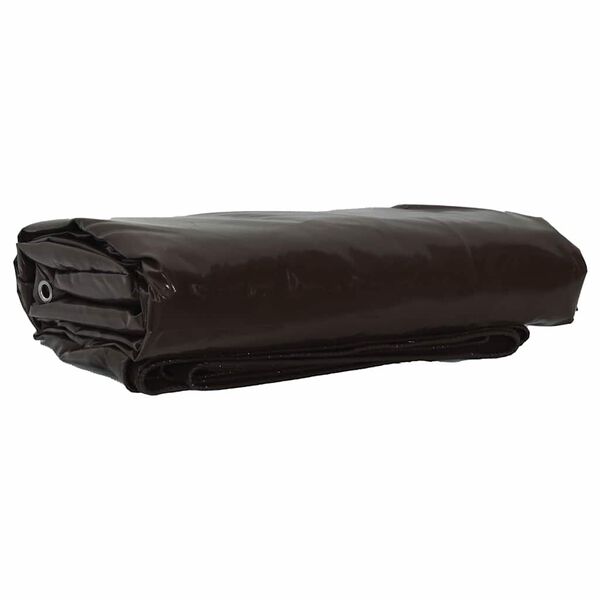 vidaXL Presenning 650g / m&sup2; Brun 1,5 x 6 m Lerret med PVC-belegg