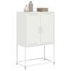 vidaXL Highboard hvit 68,5x38,5x107 cm st&aring;l