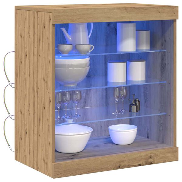 vidaXL LED sideboard Artisan Eik 60,5 x 37 x 67 cm Konstruert tre