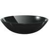 VidaXL Servant herdet glass 42 cm svart