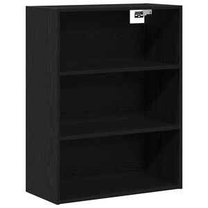 vidaXL Hengende Veggskap Svart Eik 69,5 x 32,5 x 90 cm Konstruert tre