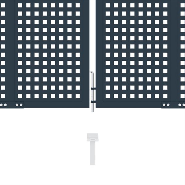 vidaXL Gjerdeport antrasitt 404x175 cm st&aring;l