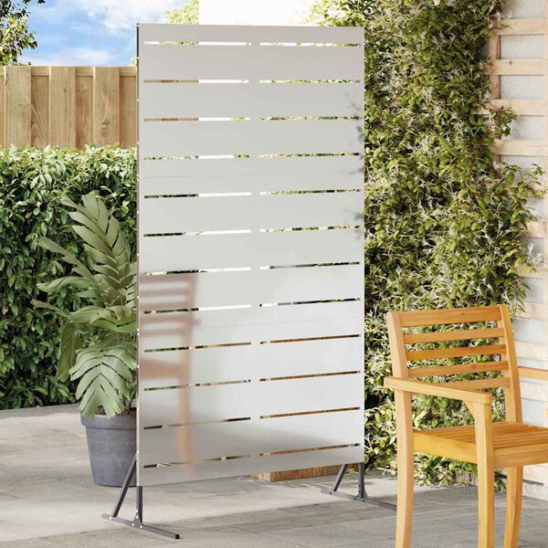vidaXL Personvernsvegg Gr&aring; 100 x 50 x 180 cm St&aring;l