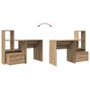 vidaXL Skrivebord Artisan Eik 131,5 x 50 x 106,5 cm Konstruert tre