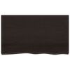 vidaXL Bordplate m&oslash;rkebrun 100x60x2 cm behandlet heltre eik