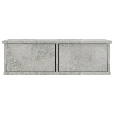vidaXL Veggskuff betonggrå 60x26x18,5 cm sponplate