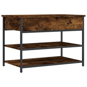 vidaXL Skobenk r&oslash;kt eik 70x42,5x50 cm konstruert tre