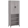 vidaXL Highboard grå sonoma 69,5x34x180 cm konstruert tre