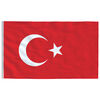 vidaXL Tyrkisk flagg 90x150 cm