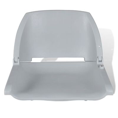 Båtstol med sammenleggbar ryggstøtte uten pute grå 41x51x48 cm