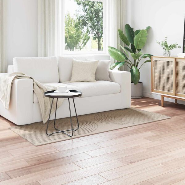 vidaXL Omr&aring;detepper Rektangul&aelig;r Beige 200 x 80 cm