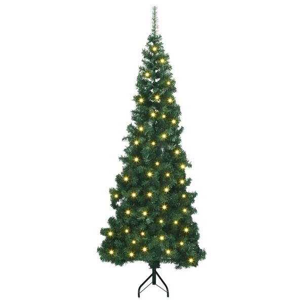 vidaXL Hj&oslash;rne Kunstig Jul Tre med 300 LED gr&oslash;nn 180 cm PVC og metall