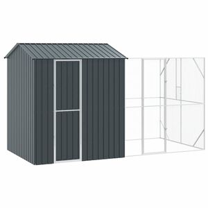 vidaXL Fuglebur Antrasitt 418 x 210 x 247 cm Galvanisert St&aring;l