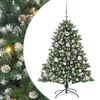 vidaXL Kunstig juletre med 150 LED gr&oslash;nn 120 cm PVC og plast og st&aring;l