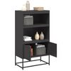 vidaXL Highboard svart 68,5x38,5x123,5 cm stål