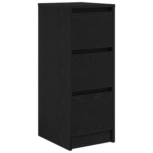 vidaXL Skjenk svart eik 29,5x34x76 cm konstruert tre