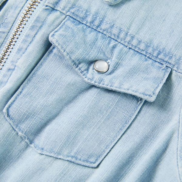 Onesie for barn med korte ermer myk bl&aring; 116