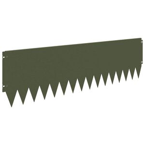 vidaXL Gjerdekant 20 pcs 103 x 30 cm St&aring;l Olivengr&oslash;nn