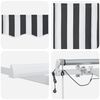 vidaXL Automatisk uttrekkbar markise LED antrasitt og hvit 400x300 cm