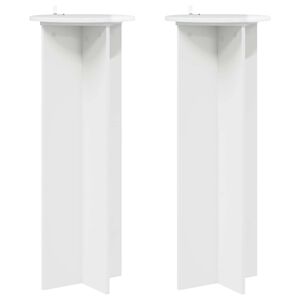 vidaXL Planteholder 2 stk. H&oslash;gglans hvit &Oslash;40 x 100 cm Konstruert tre