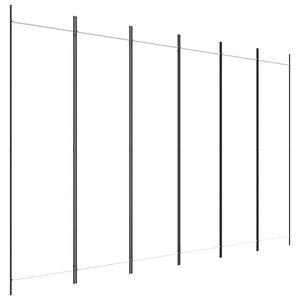 vidaXL Romdeler 6 paneler hvit 300x200 cm stoff