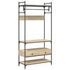 vidaXL Garderobe med skuffer sonoma eik 89x39x184,5 cm konstruert tre
