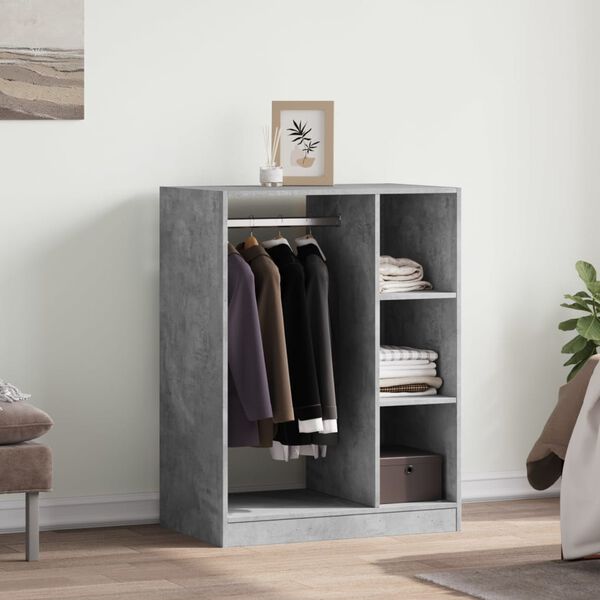 vidaXL Garderobe betonggr&aring; 77x48x102 cm konstruert tre