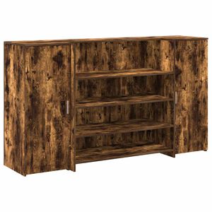 vidaXL Resepsjonspult r&oslash;kt eik 180x50x103,5 cm konstruert tre
